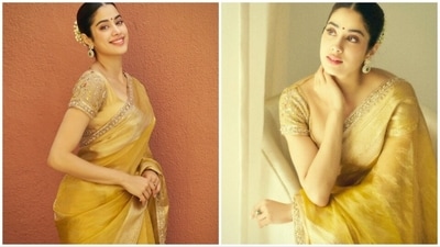Day 2 (Dwitiya) - Janhvi Kapoor: The color for this day is Yellow. (Instagram/@janhvikapoor) Day 2 (Dwitiya) - Janhvi Kapoor: The color for this day is Yellow. (Instagram/@janhvikapoor)