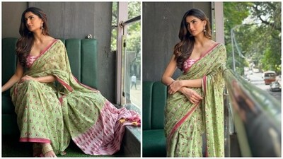 Day 3 (Tritiya) - Palak Tiwari: The color for this day is Green. (Instagram/@palaktiwarii) Day 3 (Tritiya) - Palak Tiwari: The color for this day is Green. (Instagram/@palaktiwarii)