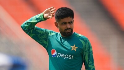 Pakistan's captain Babar Azam attends a practice session ahead of their ICC Cricket World Cup match between Pakistan and India in Ahmedabad (AP) Pakistan's captain Babar Azam attends a practice session ahead of their ICC Cricket World Cup match between Pakistan and India in Ahmedabad (AP)