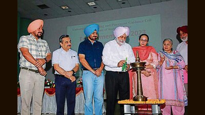 Officials during the employment fair at PAU in Ludhiana. (ht file)
