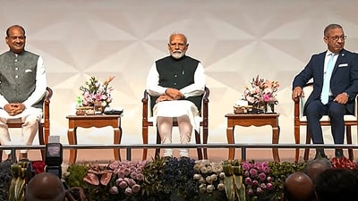 Prime Minister Narendra Modi on Friday inaugurated the 9th G20 Parliamentary Speakers' Summit (P20) in the national capital. The event is being hosted by the Parliament of India as part of India's G20 Presidency. (PTI) Prime Minister Narendra Modi on Friday inaugurated the 9th G20 Parliamentary Speakers' Summit (P20) in the national capital. The event is being hosted by the Parliament of India as part of India's G20 Presidency. (PTI)