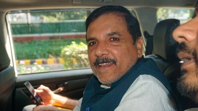 AAP MP Sanjay Singh being taken to the Rouse Avenue Court by the Enforcement Directorate. (PTI) AAP MP Sanjay Singh being taken to the Rouse Avenue Court by the Enforcement Directorate. (PTI)