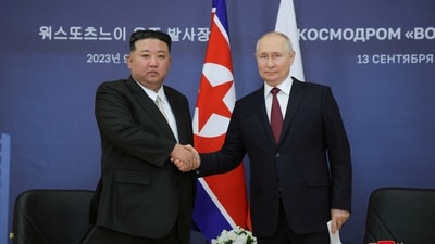 Russia's President Vladimir Putin and North Korea's leader Kim Jong Un (REUTERS)
