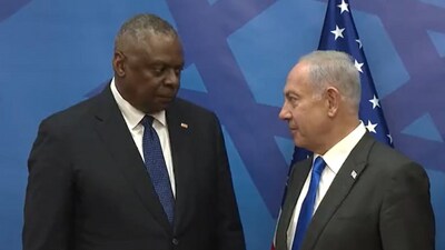 Israel PM Benjamin Netanyahu meets with US Secretary of Defense Lloyd Austin in Tel Aviv (X/ ANI) Israel PM Benjamin Netanyahu meets with US Secretary of Defense Lloyd Austin in Tel Aviv (X/ ANI)