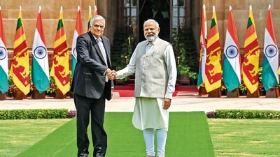 Sri Lanka’s President Ranil Wickremesinghe with Prime Minister Narendra Modi (File) (Raj K Raj/HT Photo) Sri Lanka’s President Ranil Wickremesinghe with Prime Minister Narendra Modi (File) (Raj K Raj/HT Photo)