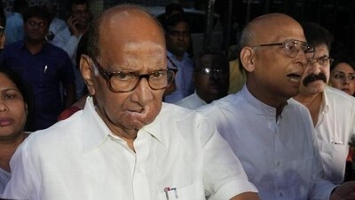 The Sharad Pawar camp has filed three petitions for disqualification of rebel MLAs. (PTI photo) (HT_PRINT) The Sharad Pawar camp has filed three petitions for disqualification of rebel MLAs. (PTI photo) (HT_PRINT)