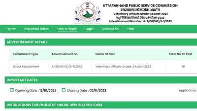UKPSC invites applications for Veterinary Officers (Grade-2) Exam 2023