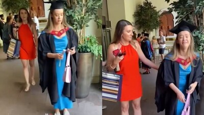 Woman surprises her sister. (Instagram/@Majically) Woman surprises her sister. (Instagram/@Majically)