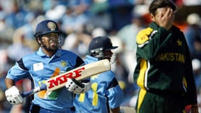 Sachin Tendulkar scored a sensational 98 against Pakistan in 2003 World Cup Sachin Tendulkar scored a sensational 98 against Pakistan in 2003 World Cup