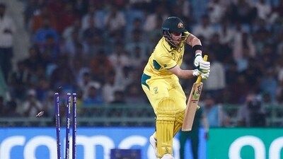 Josh Inglis is cleaned up by Kagiso Rabada. (Getty) Josh Inglis is cleaned up by Kagiso Rabada. (Getty)