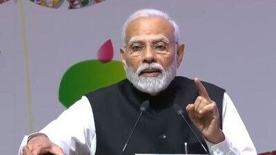 Prime Minister Narendra Modi addresses the inaugural session of the ninth G20 Parliamentary Speakers' Summit (P20) in New Delhi.