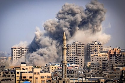Smoke plumes billow during Israeli air strikes in Gaza City (AFP) Smoke plumes billow during Israeli air strikes in Gaza City (AFP)