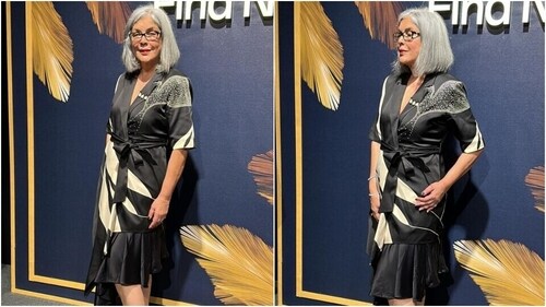 Zeenat Aman at the launch of OPPO Find N3 Flip in Mumbai. (HT Photo/Varinder Chawla) Zeenat Aman at the launch of OPPO Find N3 Flip in Mumbai. (HT Photo/Varinder Chawla)