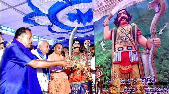 Mysuru police commissioner Ramesh Bhanoth clamped section 144 in the city to prevent any gatherings, processions for celebrating the festival. (HT Photo)