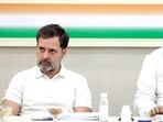Congress President Mallikarjun Kharge with party leader Rahul Gandhi. 