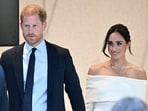 Britain's Prince Harry, The Duke of Sussex, left, and Meghan, Duchess of Sussex, participate in The Archewell Foundation Parents' Summit "Mental Wellness in the Digital Age" as part of Project Healthy Minds' World Mental Health Day Festival on Tuesday, Oct. 10, 2023, in New York.