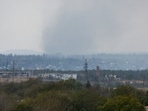 Russia-Ukraine War: Smoke rises above the area of Avdiivka town in the course of Russia-Ukraine conflict.