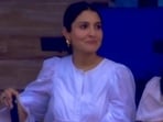 Anushka Sharma with Ritika Sajdeh during India vs Pakistan match on Saturday. Anushka Sharma with Ritika Sajdeh during India vs Pakistan match on Saturday.
