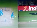 Virat Kohli survived a run-out scare against Pakistan in a World Cup match Virat Kohli survived a run-out scare against Pakistan in a World Cup match