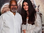 Mani Ratnam with Aishwarya Rai at a Ponniyin Selvan II promotional event.