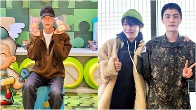 BTS' oldest member, Kim Seokjin - fondly known as Jin by the rest of the members and ARMY - recently went for a casual outing. Jin, who is currently serving in the military, enjoyed a break from his duties and visited a pop-up store in Korea. He shared multiple pictures from the outing on his official Instagram page. Fans gushed over Jin's adorable pictures. However, The Astronaut singer got teased by J-Hope. (Instagram) BTS' oldest member, Kim Seokjin - fondly known as Jin by the rest of the members and ARMY - recently went for a casual outing. Jin, who is currently serving in the military, enjoyed a break from his duties and visited a pop-up store in Korea. He shared multiple pictures from the outing on his official Instagram page. Fans gushed over Jin's adorable pictures. However, The Astronaut singer got teased by J-Hope. (Instagram)