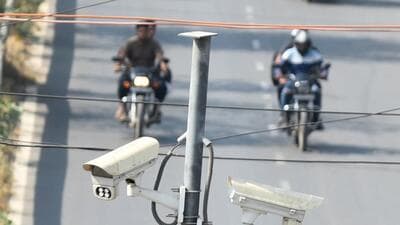 CCTV cameras were installed at Kherki Daula toll plaza on National Highway 48 in Gurugram on Friday. (Parveen Kumar/HT Photo) CCTV cameras were installed at Kherki Daula toll plaza on National Highway 48 in Gurugram on Friday. (Parveen Kumar/HT Photo)