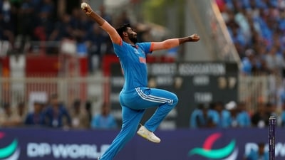India's Jasprit Bumrah in action against Pakistan (REUTERS)