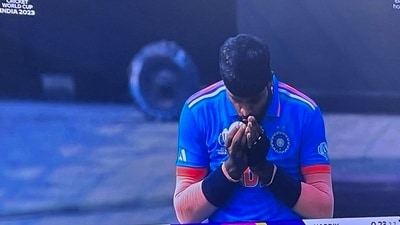 Hardik Pandya before dismissing Imam-ul-Haq in India vs Pakistan World Cup match Hardik Pandya before dismissing Imam-ul-Haq in India vs Pakistan World Cup match