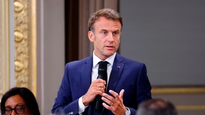 French president Emmanuel Macron (AP)