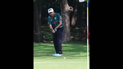 Golfer in action during the Chandigarh golf league at Chandigarh Golf Club in Chandigarh on Saturday. (Ravi Kumar/HT) Golfer in action during the Chandigarh golf league at Chandigarh Golf Club in Chandigarh on Saturday. (Ravi Kumar/HT)