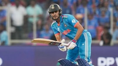 Fit again Shubman Gill was brought back into the squad in place of Ishan Kishan. He got off to a bright start but fell on 16 off 11. (PTI) Fit again Shubman Gill was brought back into the squad in place of Ishan Kishan. He got off to a bright start but fell on 16 off 11. (PTI)