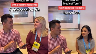 Medical educator quizzes doctors. Medical educator quizzes doctors.