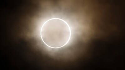 An annular eclipse is viewed from a waterfront park in Yokohama, Japan, near Tokyo, Monday, May 21, 2012. (AP) An annular eclipse is viewed from a waterfront park in Yokohama, Japan, near Tokyo, Monday, May 21, 2012. (AP)