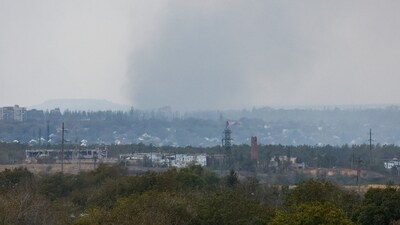 Russia-Ukraine War: Smoke rises above the area of Avdiivka town in the course of Russia-Ukraine conflict. (Reuters)