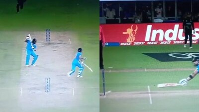Virat Kohli survived a run-out scare against Pakistan in a World Cup match Virat Kohli survived a run-out scare against Pakistan in a World Cup match