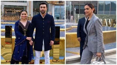 Alia Bhatt, Ranbir Kapoor and Deepika Padukone spotted at NMACC on Saturday. (Varinder Chawla) Alia Bhatt, Ranbir Kapoor and Deepika Padukone spotted at NMACC on Saturday. (Varinder Chawla)