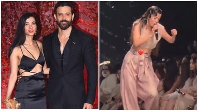Hrithik Roshan has reacted to Saba Azad's recent ramp performance.