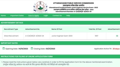 UKPSC Begins Application Process for Junior Engineer Service Exam-2023 UKPSC Begins Application Process for Junior Engineer Service Exam-2023