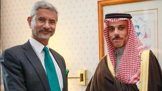 EAM S Jaishankar and Faisal bin Farhan Al Saud, foreign minister of Saudi Arabia (Twitter/@DrSJaishankar)