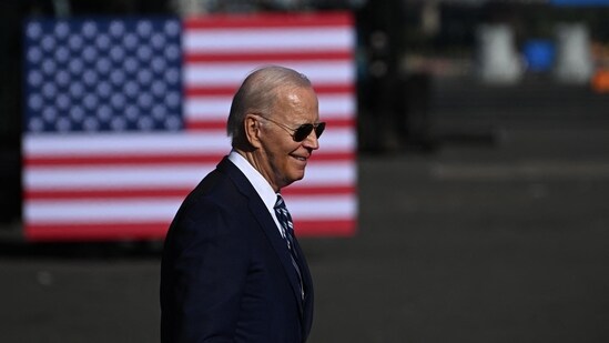 US President Joe Biden in Philadelphia on Friday. (AFP)