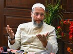 Hyderabad: AIMIM Chief and MP Asaduddin Owaisi addresses a press conference at his residence, in Hyderabad, Friday, Aug. 25, 2023. (PTI Photo) (PTI08_25_2023_000255B) Hyderabad: AIMIM Chief and MP Asaduddin Owaisi addresses a press conference at his residence, in Hyderabad, Friday, Aug. 25, 2023. (PTI Photo) (PTI08_25_2023_000255B)