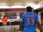 Hardik Pandya interviewing Ravindra Jadeja. 