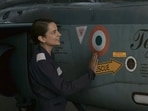 Kangana Ranaut in a still from Tejas song Jaan Da. 