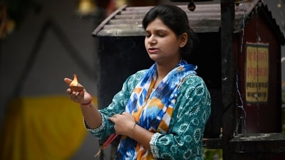 Prime Minister Narendra Modi on Sunday greeted people on the occasion of the beginning of Navratri and wished them happiness, fortune and good health. (HT Photo/Deepak Gupta)