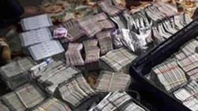 Around ₹40 crore have been recovered from a contractor’s residence in Bengaluru in income tax department raids. (PTI) Around ₹40 crore have been recovered from a contractor’s residence in Bengaluru in income tax department raids. (PTI)