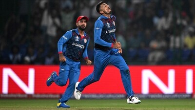 Rashid Khan and Mujeeb Ur Rahman bagged three-wicket hauls for the Afghans. (AFP) Rashid Khan and Mujeeb Ur Rahman bagged three-wicket hauls for the Afghans. (AFP)