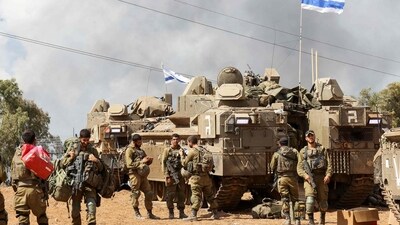 Israel-Hamas War: Israeli troops prepare weapons and armed vehicles near the southern city of Ashkelon. (AFP)