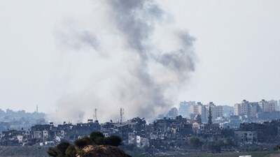 Israel-Hamas War: Smoke rises in the air above Gaza following Israeli bombings, as seen from Israel's border with the Gaza Strip, in southern Israel. (Reuters)