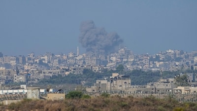 Smoke rises following an Israeli airstrike in the Gaza Strip, as seen from southern Israel (AP) Smoke rises following an Israeli airstrike in the Gaza Strip, as seen from southern Israel (AP)