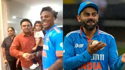 Jay Shah and IShowSpeed; Virat Kohli (X(formerly Twitter)/@mufaddal_vohra)